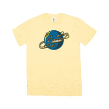 Load image into Gallery viewer, The Galaxy Electric - Cosmic Logo Tee - Saturn Pale Gold